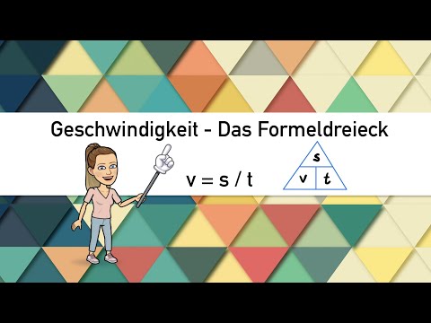 Die Formel der Geschwindigkeit mit dem Formeldreieck umstellen