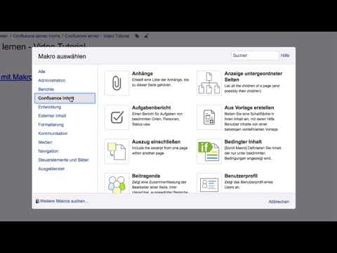 Makros benutzen - Atlassian Confluence lernen Video #29