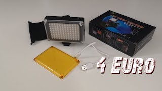Unboxing: Wish 4€ LED Kameralicht | Full HD  | German