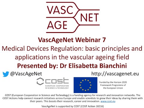 VascAgeNet Webinar 7: Medical Devices Regulation
