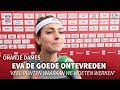 Eva de Goede: 'Dit was zéker niet onze beste wedstrijd'