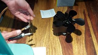 Holzabzugrohr Herd Ventilator, 5 Blatt Kaminventilator mit Schraubendreher, Verteilt die Wärme gut!