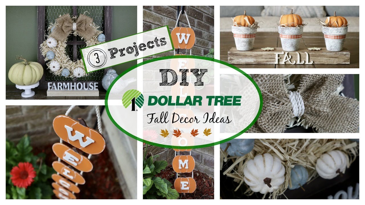 DIY Dollar Tree Fall Decor | 3 EASY Projects