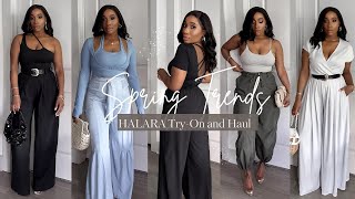 SPRING 2024 STYLE TRENDS! | HALARA TRY-ON AND HAUL! | WIDE LEG PANTS
