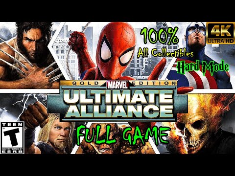 Marvel: Ultimate Alliance (Gold Edition) - 100% Full Playthrough (Hard, NG+, All Collectibles)