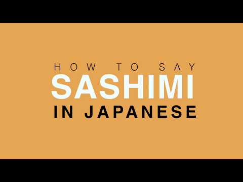 HOW TO SAY SASHIMI IN JAPANESE🇯🇵｜🐟LEARN JAPANESE PRONUNCIATION 日本語勉強 発音 刺身