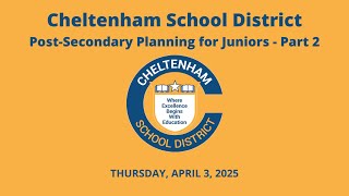 2025 04 03 Junior Post Secondary Planning Part II