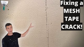 Drywall Repair!!! Fixing a classic MESH TAPE CRACK!