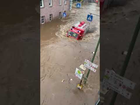 Unwetter Ecke Stolberg Hochwasser