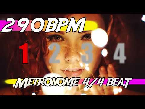 ✅ 290 BPM - 4/4 Metronome 🕰 Ten minutes of click track