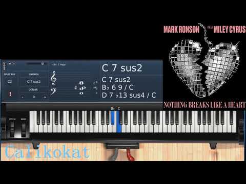 Nothing Breaks Like A Heart - Miley Cyrus - Piano