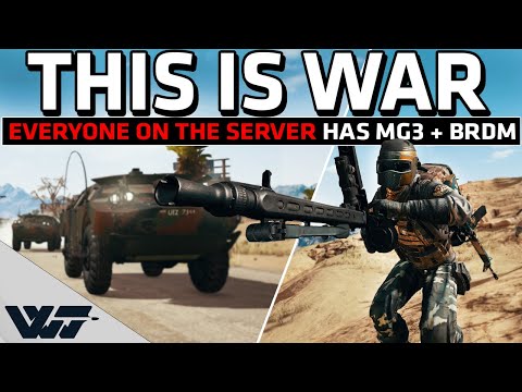 THIS IS WAR - Everyone on the server gets a BRDM and MG3 in 10man squads - PUBG