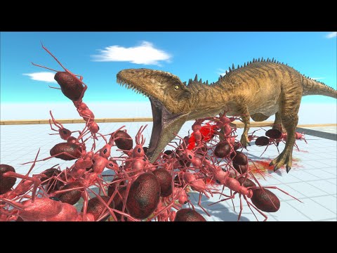 All Dinosaurs vs 50X Red Ants - Animal Revolt Battle Simulator