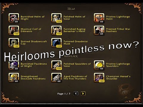 Are Heirlooms still good? Legion Patch 7.3.5