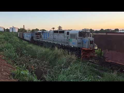 Fim de tarde em Uberaba-mg com partida de Trem vazio com destino Ipameri-go 18/10/2026