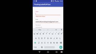 Android Floating Label Edit Text Tutorial