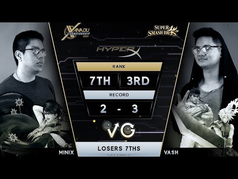 XCS Finals Smash 4 -  Minix (Bayonetta) Vs.  Vash (Cloud, Donkey Kong) Wii U Losers Top 8
