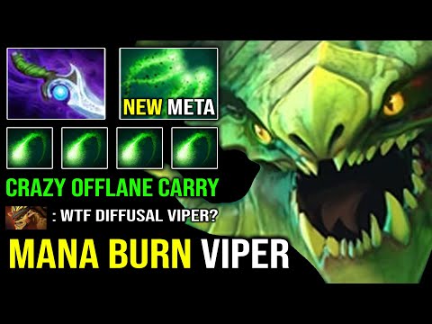 NEW META Offlane Viper Brutal Mana Burn Diffusal 100% Counter Any Tank Hero EZ MMR 7.31 Dota 2