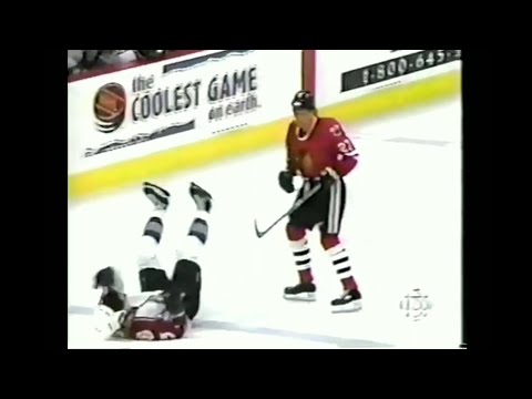 Blackhawks - Avalanche hits and roughs 5/4/96