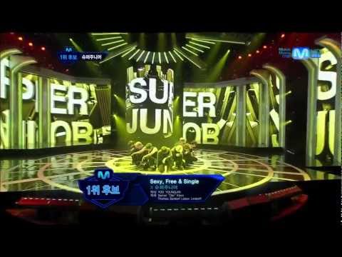 120719 Mnet M!CountDown Super Junior - Sexy, Free & Single