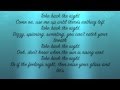 Take Back the Night- Lyrics on screen