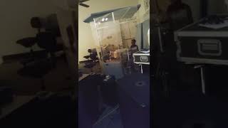 Kwasi playing drums to God Almighty Maranda Curtis