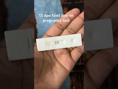 my pregnancy test at 13 dpo a very faint line still not sure it is positive/negative #shorts #viral