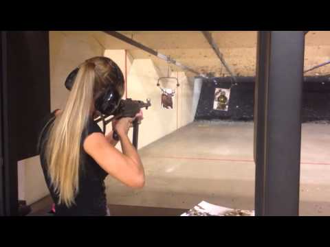 Advanced Firearms gun store shooting the MP40 full auto