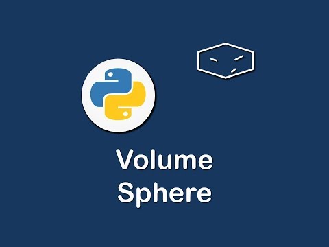 volume of sphere in python 