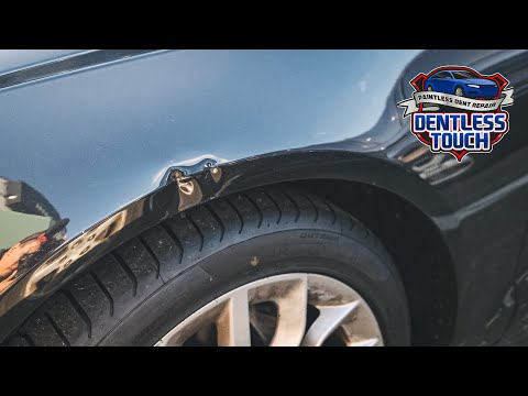 Why is it so Hard to Repair | Audi A6 Aluminum Fender Damage | Paintless Dent Repair