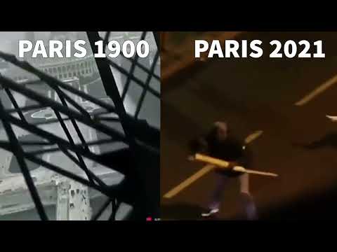 Paris France Year 1900 and Now