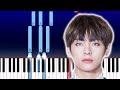 BTS V(방탄소년단 뷔) - Sweet Night (EASY Piano Tutorial)