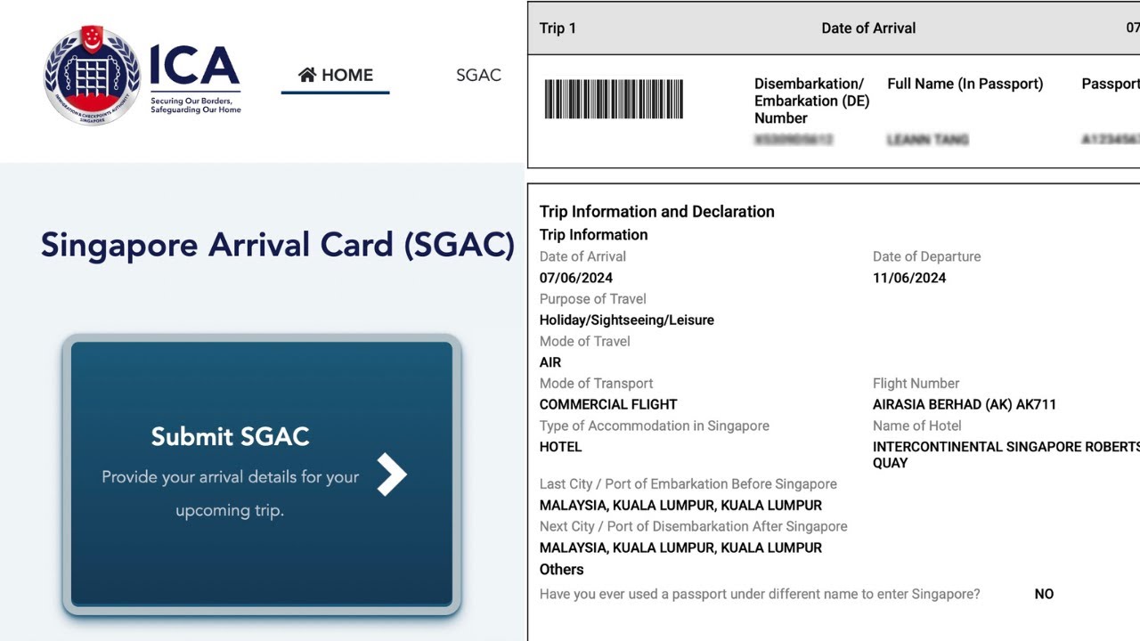 How to Submit the SG Arrival Card (SGAC) to Singapore - Tutorial