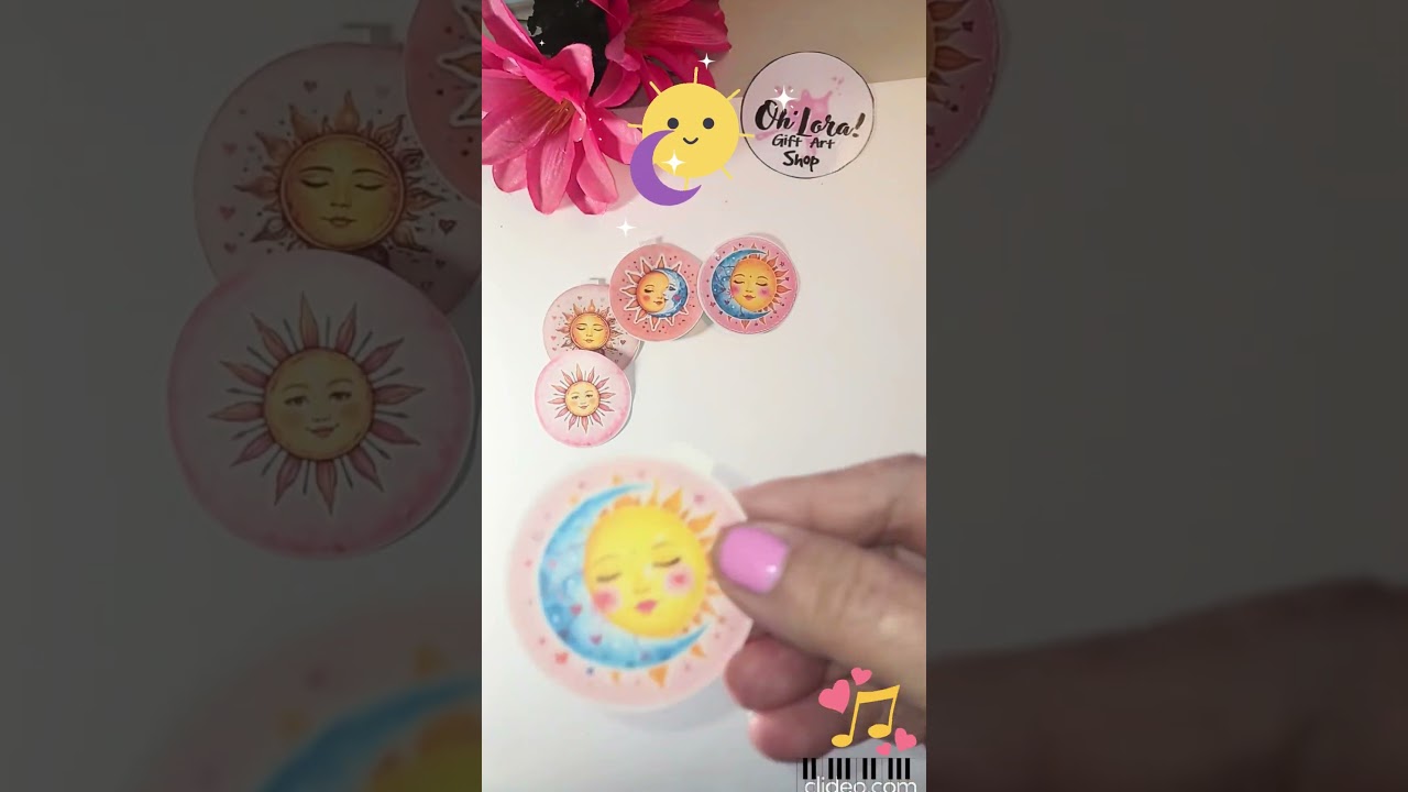 Popular Cherry Plaid and Sun-Moon Sticker Sets, great gift!  #budgetfriendly  #giftshop