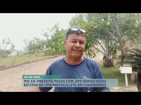 Dia de fúria: Ex-prefeito de Três Marias (MG) é flagrado destruindo moto em condomínio