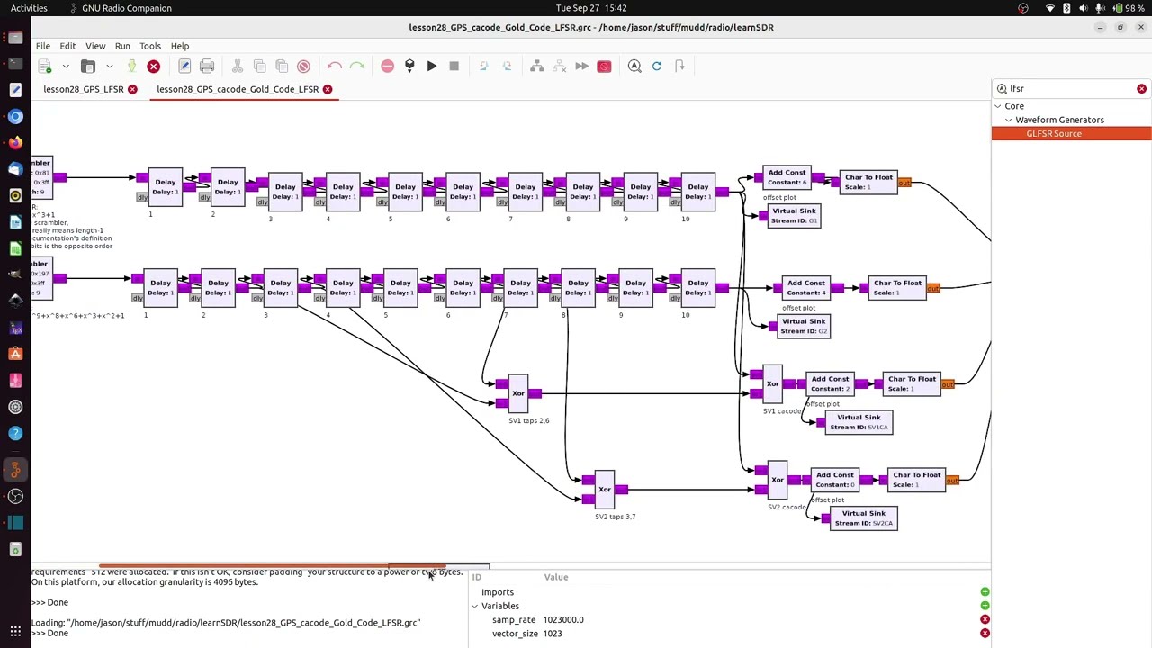 Learn SDR 22: GPS Gold Codes; Spread Spectrum; Code-division multiple access (CDMA)