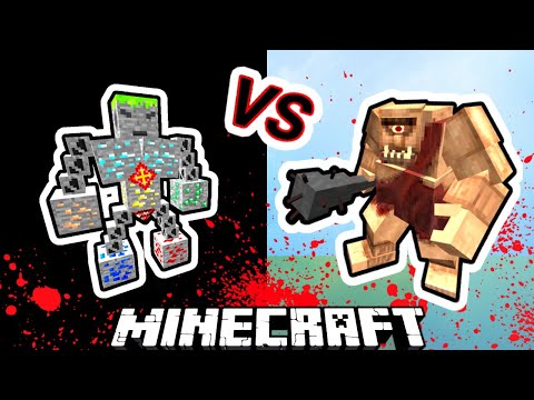 Ores Boss Vs. Cyclops in Minecraft