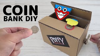 The Huggy Wuggy Piggy Bank will steal your coins｜FUNNY cardboard crafts DIY