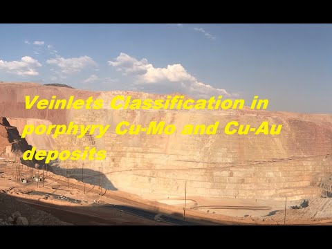 Veinlets classification in porphyry Cu-Mo and Cu-Au deposits