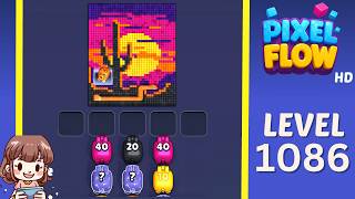 Pixel Flow Level 1086 Solution Walkthrough
