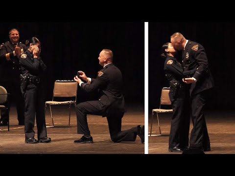 Police Recruit Gets Engaged at Her Graduation