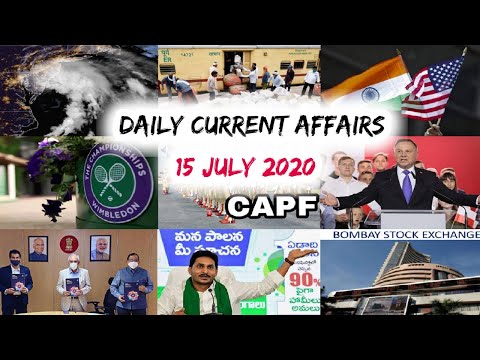 15 July 2020 Current Affairs | Daily Current Affairs 2020 | Current Affairs In English