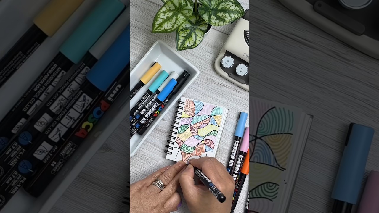 Don’t underestimate the power of drawing lines and squiggles. A great way to unwind and slow down.