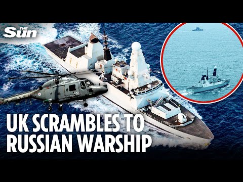 British Navy scrambles to Russian Kulakov destroyer in UK waters with Nato and Wildcat backup