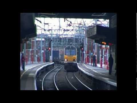 DB Schenker Class 92, 92030 Ashford, 4M63 passing Stafford (24th February 2012)