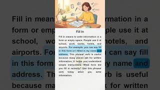 Fill In #learnenglish