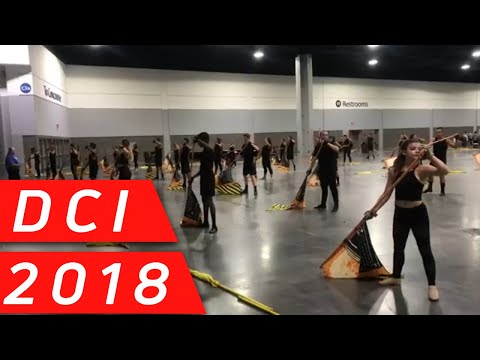 Blue Devils Color Guard Flying Through Show Work