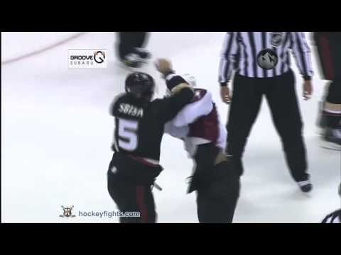 Cameron Gaunce vs Luca Sbisa Feb 27, 2011