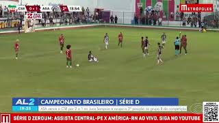 ASA vence CSE fora de casa e sobe na Série D -  13/04/2026