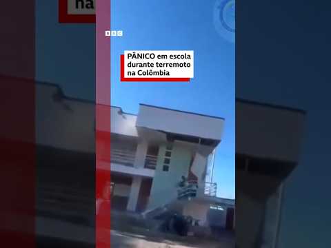 PÂNICO em escola durante terremoto na Colômbia